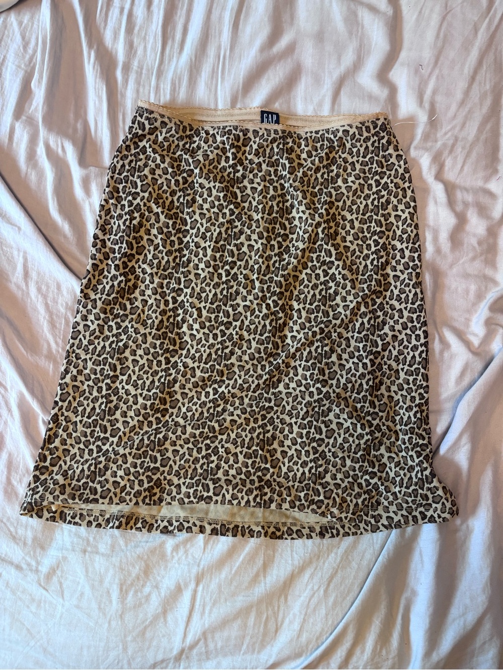 GAP Leopard-Print Mini Skirt in Tan and Black